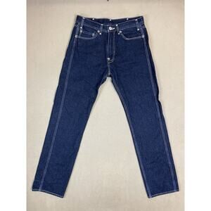 Levis Red 505 Jeans Mens 32x32 Blue Straight Leg Regular Fit Mid Rise‎ Denim